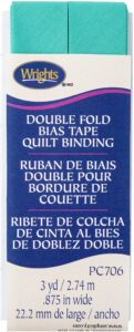 wrights aquamarine ii double fold quilt binding 7/8" x3yd