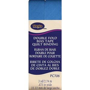 wrights 117-706-121 double fold quilt binding, 7/8 by 3-yard, porcelain blue