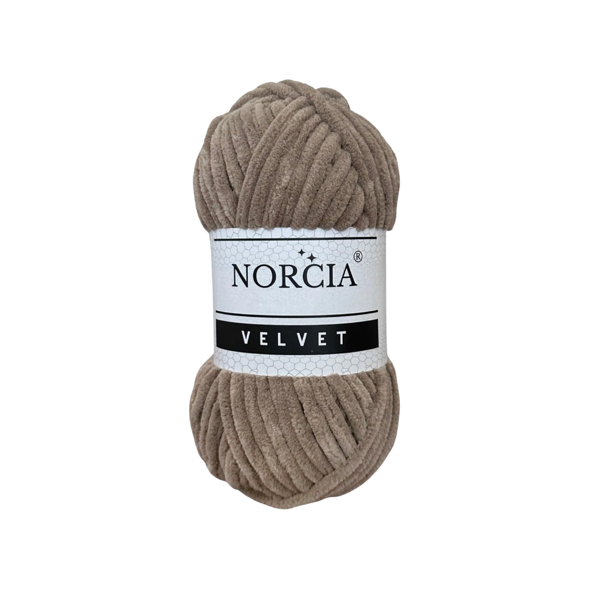 NORCIA Soft Velvet Yarn Chenille Yarn for Crocheting Super Bulky 100g (74.3 yds) Baby Blanket Yarn for Knitting Amigurumi Yarn Fancy Yarn for Crochet Weaving Craft (Brown, 1 Skein)