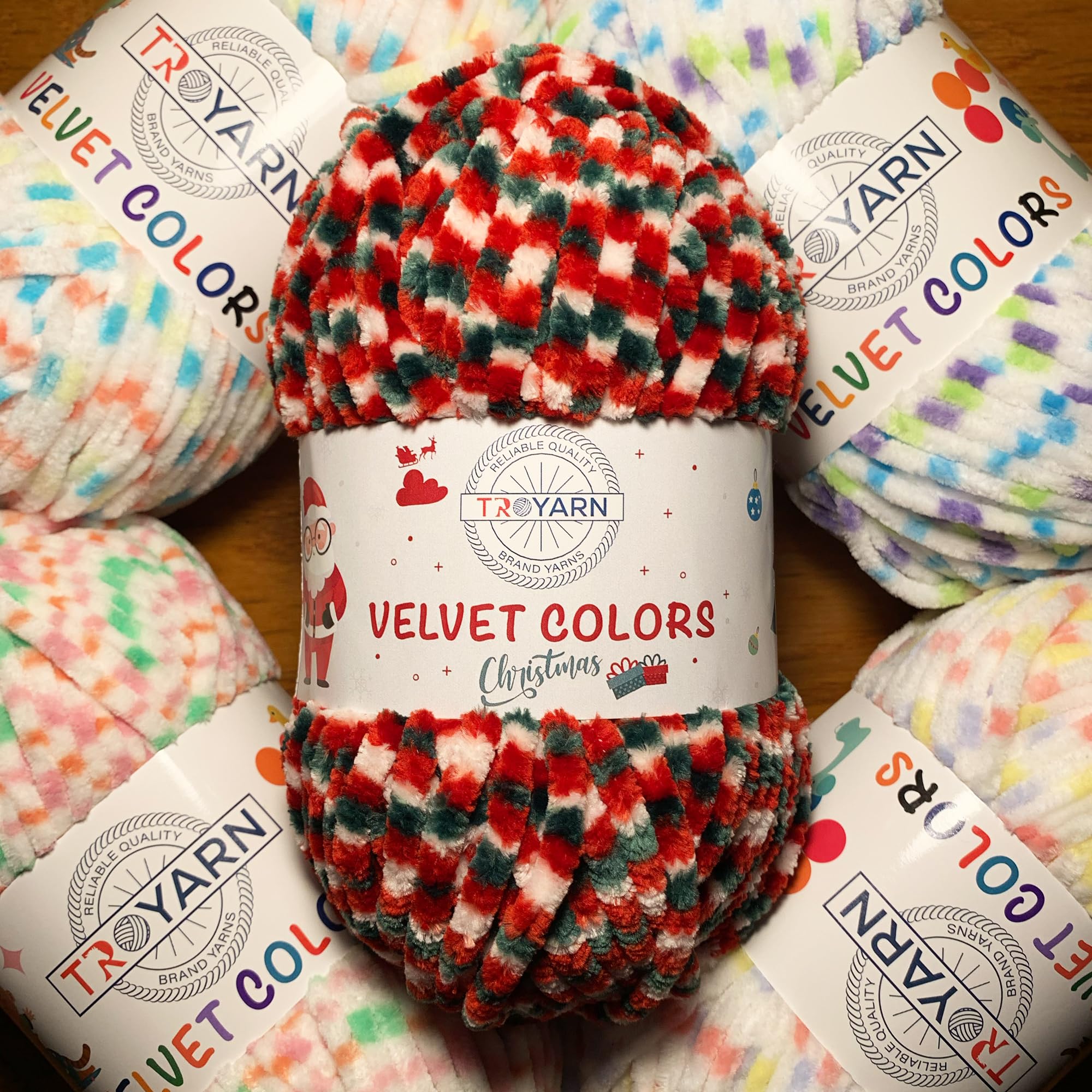 Troyarn Velvet Colors Chenille Baby Blanket Yarn Amigurumi Yarn for Crocheting and Knitting Super Bulky 100 gr (131 yds) (10220)