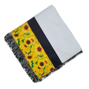 AQWJ Sublimation Blanks Throw Blanket for Heat Press, Sunflower Sublimation Blanket, 100% Polyester, Custom Personalised Sublimation Photo with 20 Panel,40"X60"