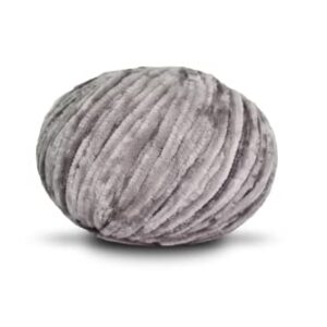 Circulo - Amigurumi Pelucia Yarn, Special Velvet Chenille Yarn for Amigurumi and Blanket, 144 yds, Worsted (8797 - Steel)