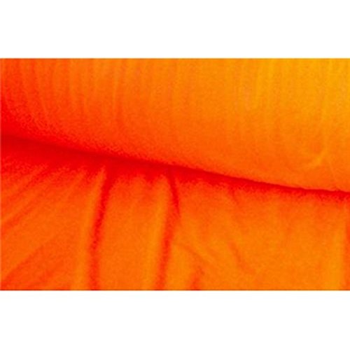 Solid Anti-Pill Polar Fleece; No-Sew Tie Blanket Fabric (Neon Orange)