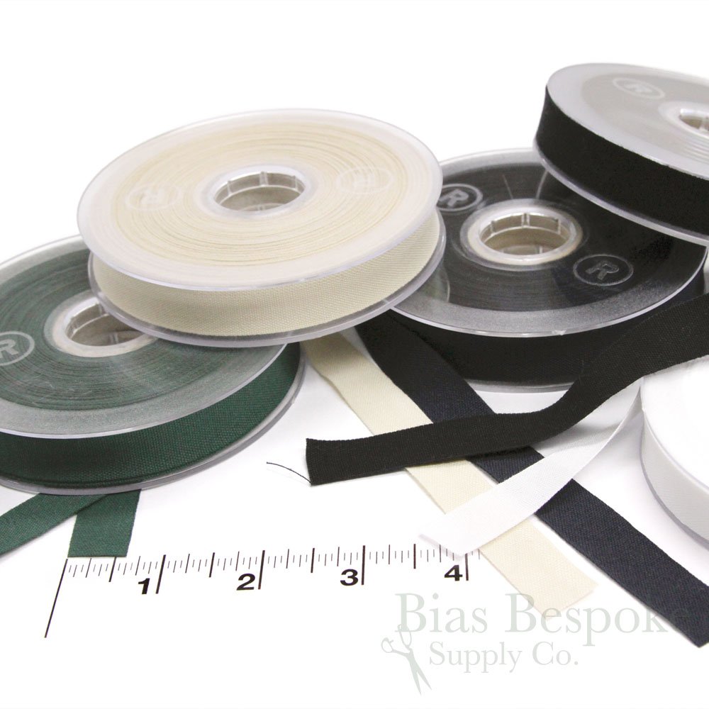 Juno Innovative Seam Binding Tape in Black, 20 Meter Roll, Made in Italy