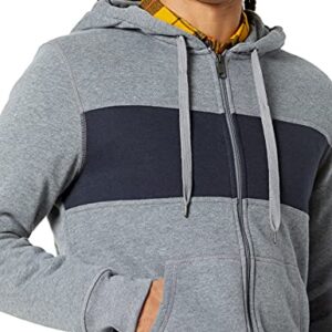 Amazon Essentials Men's Full-Zip Fleece Hoodie (Available in Big & Tall), Black Grey Heather, Medium