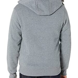 Amazon Essentials Men's Full-Zip Fleece Hoodie (Available in Big & Tall), Black Grey Heather, Medium