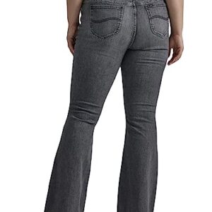 Lee Women's Plus Size Legendary Mid Rise Flare Jean, Blurred Darks