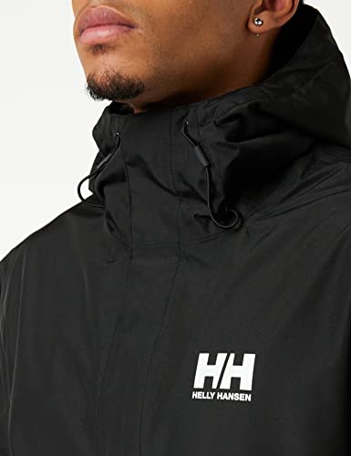 Helly Hansen Men's Seven J Waterproof Windproof Breathable Rain Jacket, 992 Black, XX-Large