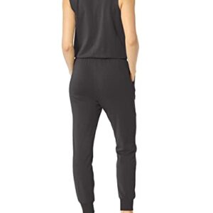 Amazon Essentials Women's Studio Terry Fleece Jumpsuit (Available in Plus Size), Black, Medium