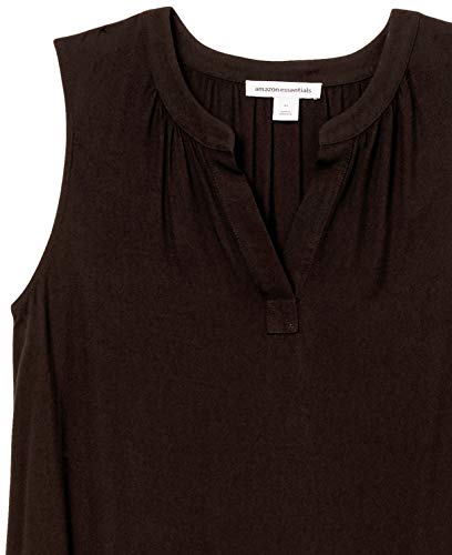 Amazon Essentials Women's Sleeveless Woven Shift Dress, Black, X-Small