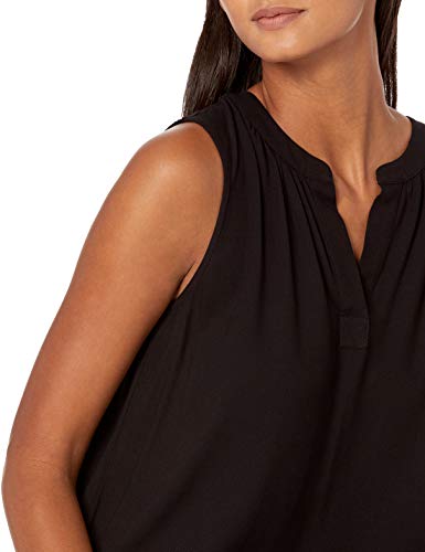 Amazon Essentials Women's Sleeveless Woven Shift Dress, Black, X-Small