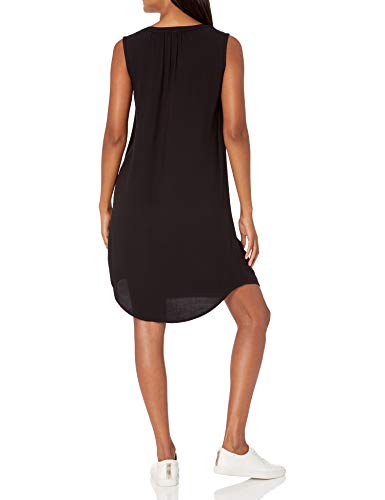 Amazon Essentials Women's Sleeveless Woven Shift Dress, Black, X-Small