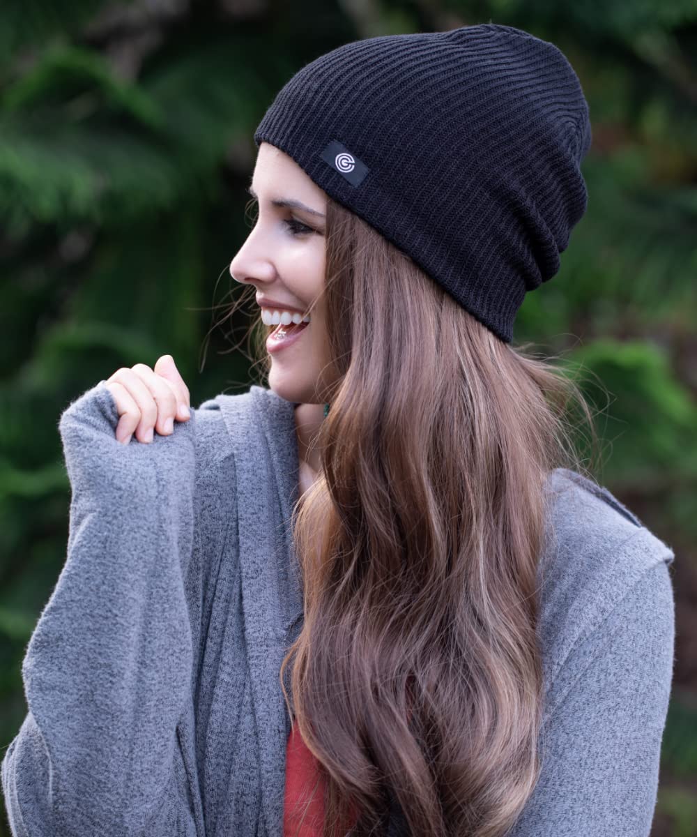 Ultra Soft Beanie for Men & Women - Warm, Comfortable & Stylish - Cozy Ribbed Knit Black
