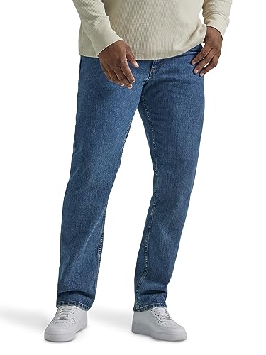 Lee Men's Big & Tall Legendary Regular Straight Jean, Pepper Stone, 44W x 29L