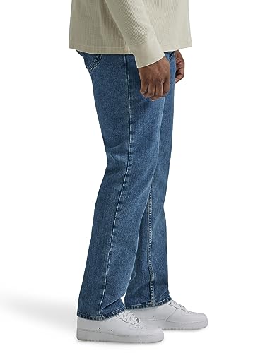 Lee Men's Big & Tall Legendary Regular Straight Jean, Pepper Stone, 44W x 29L