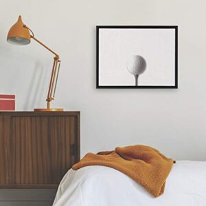 DesignOvation Sylvie Horizontal Golf Ball Portrait Framed Canvas Wall Art, 18x24 Black, Sporty Wall Decor For Home