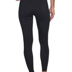 RBX Women's Fleece Lined Legging with Zip Pockets Full Length Outdoor Fleece Legging Zipper Pocket Solid Black S