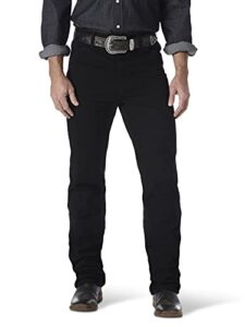 wrangler men's cowboy cut slim fit jean, shadow black, 40w x 30l