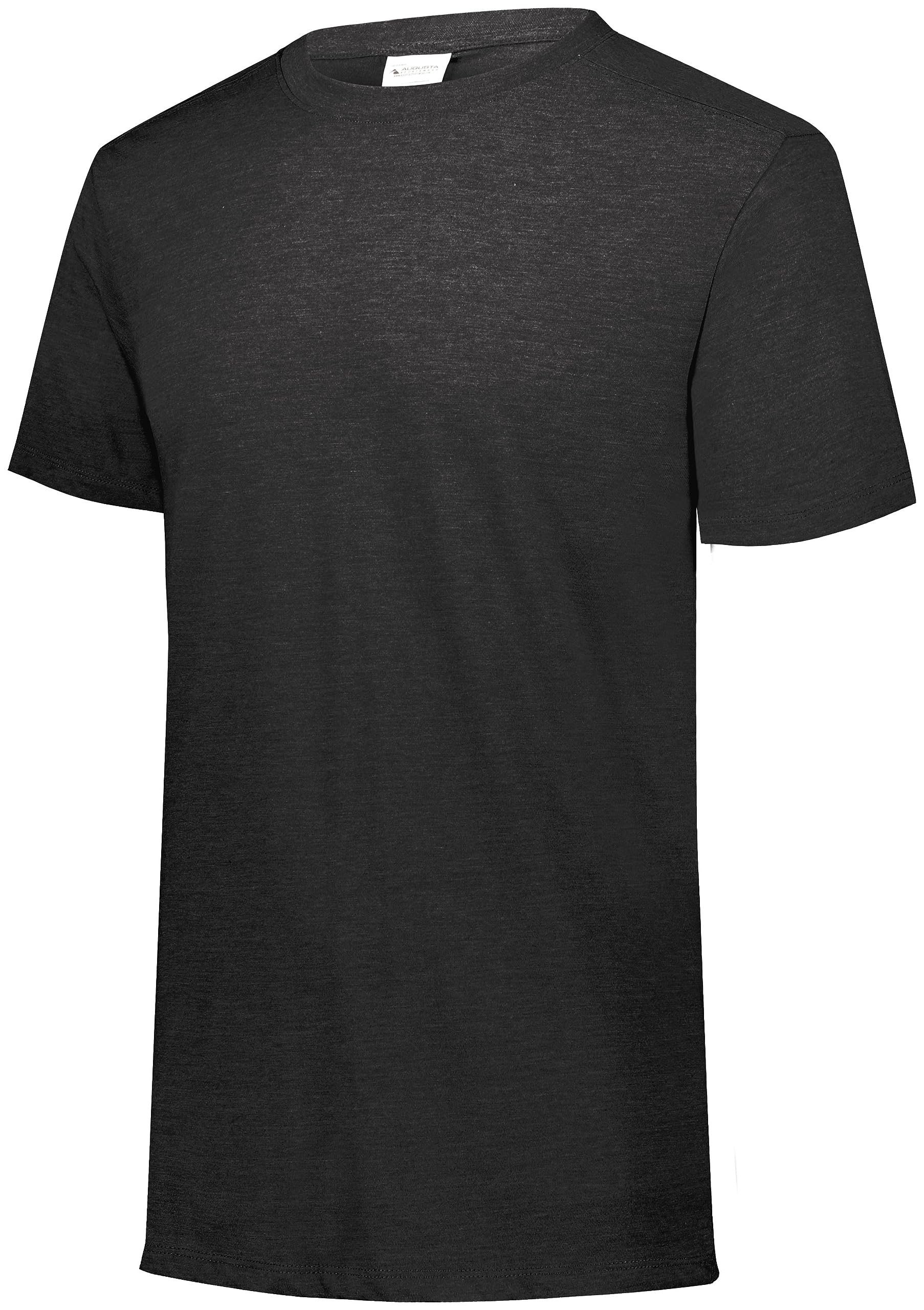 Augusta Sportswear mens Tri-blend T-shirt Short Sleeve, Black Heather, 4X-Large US