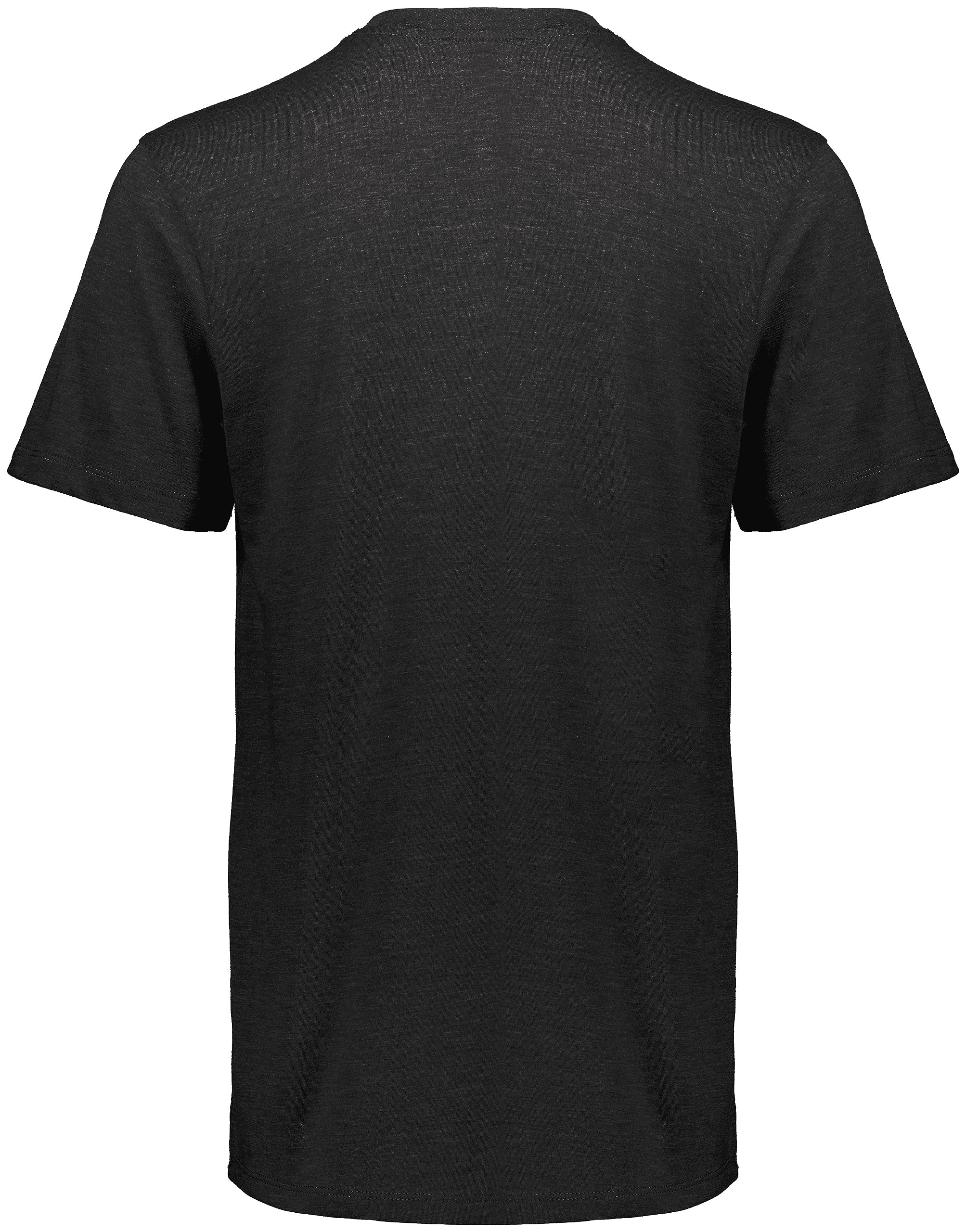 Augusta Sportswear mens Tri-blend T-shirt Short Sleeve, Black Heather, 4X-Large US