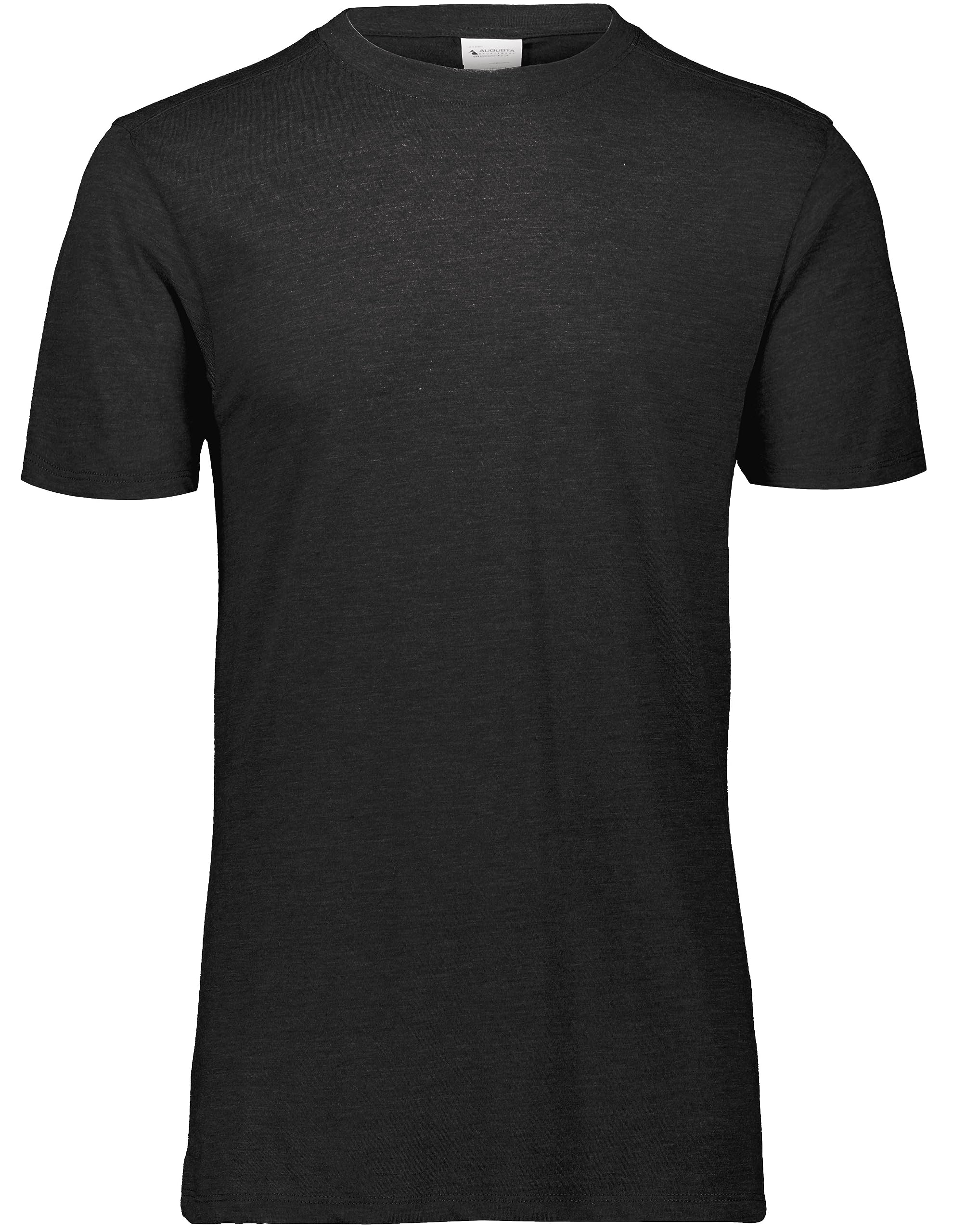 Augusta Sportswear mens Tri-blend T-shirt Short Sleeve, Black Heather, 4X-Large US