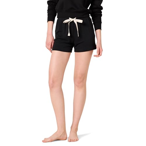 Amazon Essentials Women's Lightweight Lounge Terry Pajama Short, Black, X-Small