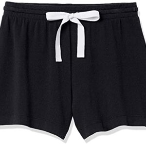 Amazon Essentials Women's Lightweight Lounge Terry Pajama Short, Black, X-Small