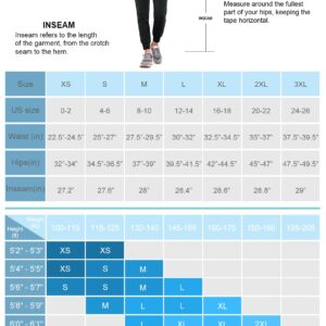 BALEAF Women's Sweatpants Fleece Lined Pants High Waisted Sweat Pants Winter Thermal Ski Hiking Joggers Black L