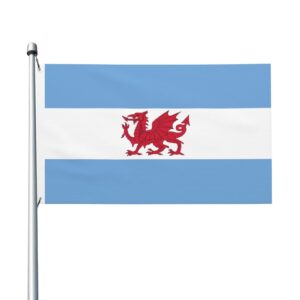 Imeegien Double-Sided Flag Of The Welsh Colony In Patagonia Flags 3x5 Ft Outdoor Decoration Flag Lightweight Banner Home Party Flags Yard 3by5 Flags