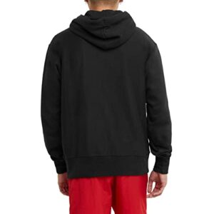 Champion mens Pullover Hoodie, Reverse Weave Pullover Hooded Sweatshirt for Men, Best Comfortable Hoodies Men, Left Chest C Hoody, Black-y06145, Large US