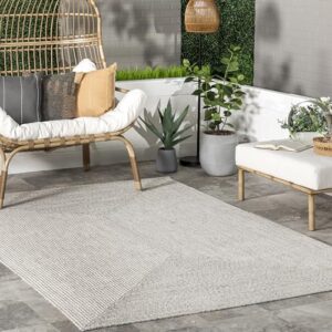 nuLOOM Wynn Braided Indoor/Outdoor Area Rug, 4x6, Ivory