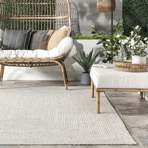 nuLOOM Wynn Braided Indoor/Outdoor Area Rug, 4x6, Ivory