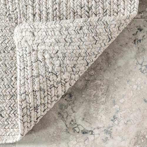 nuLOOM Wynn Braided Indoor/Outdoor Area Rug, 4x6, Ivory