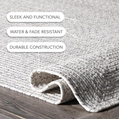 nuLOOM Wynn Braided Indoor/Outdoor Area Rug, 4x6, Ivory