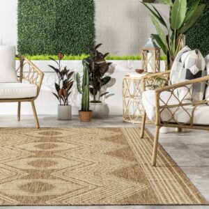 nuLOOM Ranya Tribal Indoor/Outdoor Area Rug, 4x5, Light Brown