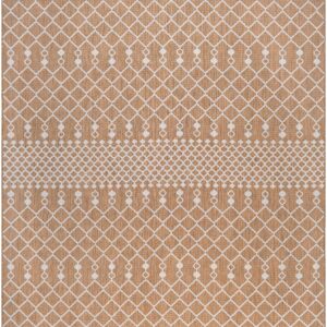 Nourison Positano Indoor/Outdoor Jute 8' x 10' Area Rug, Easy- Cleaning, Non Shedding, Bed Room, Living Room, Dining Room, Backyard, Deck, Patio (8x10)