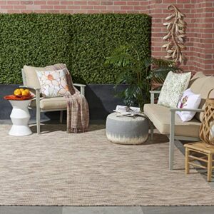 Nourison Positano Indoor-Outdoor Beige 6' x 9' Area Rug, Easy Cleaning, Non Shedding, Bed Room, Living Room, Dining Room, Backyard, Deck, Patio (6x9)