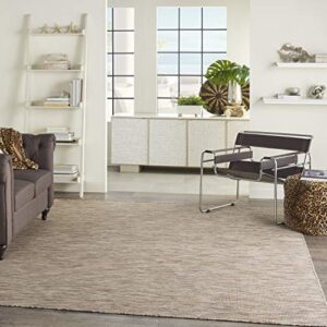 Nourison Positano Indoor-Outdoor Beige 6' x 9' Area Rug, Easy Cleaning, Non Shedding, Bed Room, Living Room, Dining Room, Backyard, Deck, Patio (6x9)