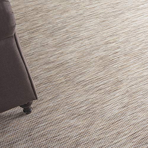 Nourison Positano Indoor-Outdoor Beige 6' x 9' Area Rug, Easy Cleaning, Non Shedding, Bed Room, Living Room, Dining Room, Backyard, Deck, Patio (6x9)