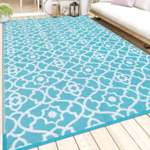 hebe outdoor rug 5'x8' for patios waterproof clearance reversible patio mat plastic straw rug rv camping mat outside area rug carpet for camping rv,porch,deck,balcony,camper,backyard