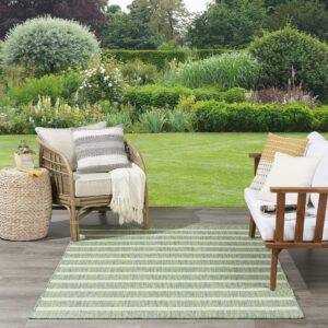 Nourison Positano Indoor/Outdoor Blue Green Ivory 8' x 10' Area Rug, Easy Cleaning, Non Shedding, Bed Room, Living Room, Dining Room, Backyard, Deck, Patio (8x10)