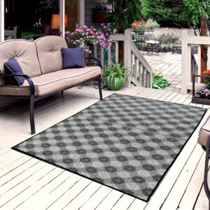 ARSUK Outdoor Plastic Rug for Patio Clearance 59"x39", Beach Picnic Blanket, Reversible Floor Mat for Garden, Camping Carpet, RV Porch, Deck, Backyard, Balcony, Lightweight Foldable