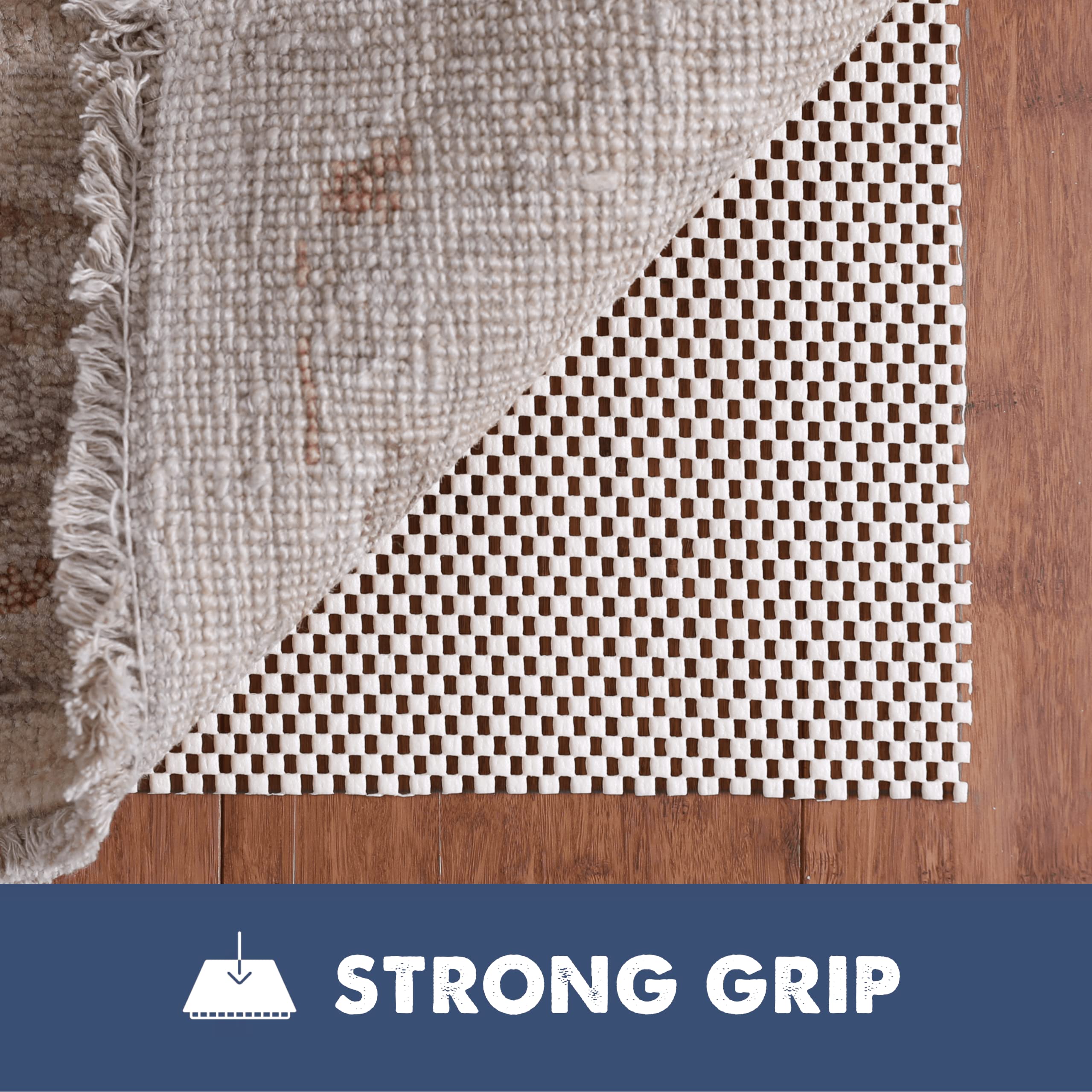 Slip-Stop Super Grip Outdoor Non-Slip Rug Pad for Hardwood Floors, USA-Made Outdoor Rug Gripper Prevents Outdoor Rugs from Sliding 8 x 10 ft