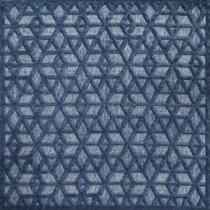 JONATHAN Y IBZ102B-5SQ Talaia Neutral Geometric Indoor Outdoor Area Rug Bohemian Geometric Easy Cleaning Bedroom Kitchen Backyard Patio Porch Non Shedding, 5' Square, Navy,JIBZ102