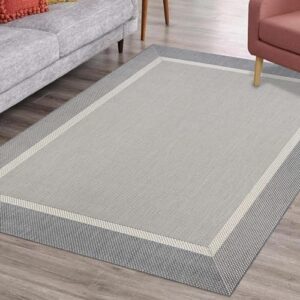 Couristan Recife Stria Texture Indoor/Outdoor Area Rug, 3'9" x 5'5", Champagne-Grey