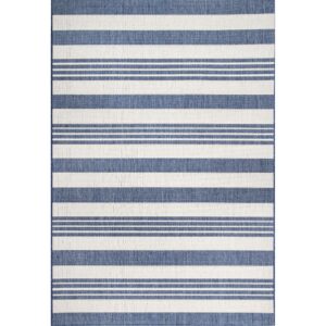 nuLOOM Robin Multi Stripe Indoor/Outdoor Area Rug, 10x14, Blue