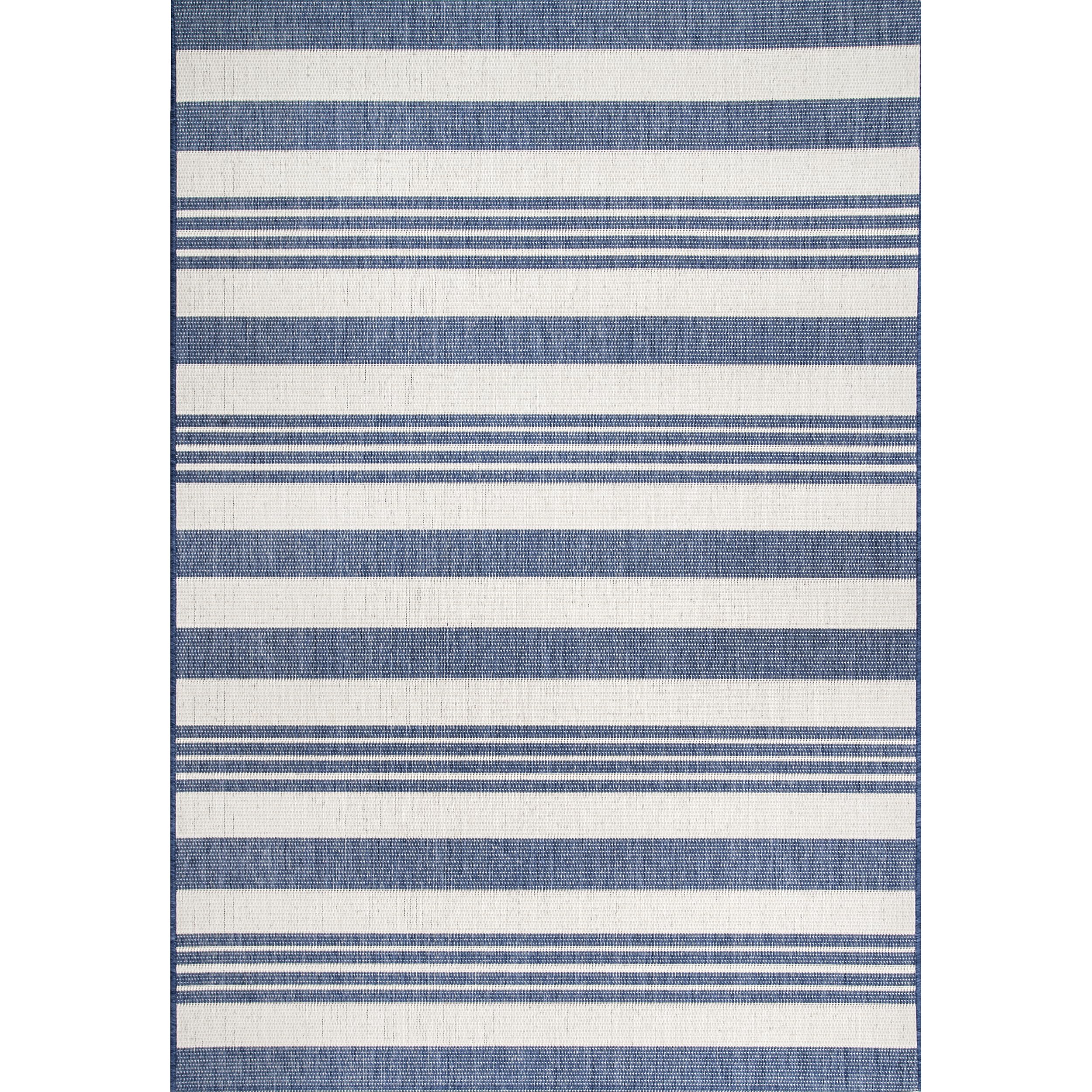 nuLOOM Robin Multi Stripe Indoor/Outdoor Area Rug, 10x14, Blue