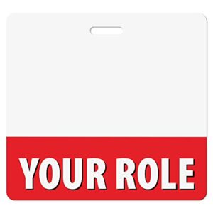 customizable red horizontal badge buddy id backer card - double sided print - durable and water resistant ideal for nurses, doctors, and healthcare professionals