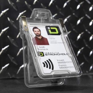 ID Stronghold Secure Badgeholder® Classic 1 Card ID Badge Holder with Lanyard and Retractable Reel - RFID Blocking Badge Holder Made in The USA