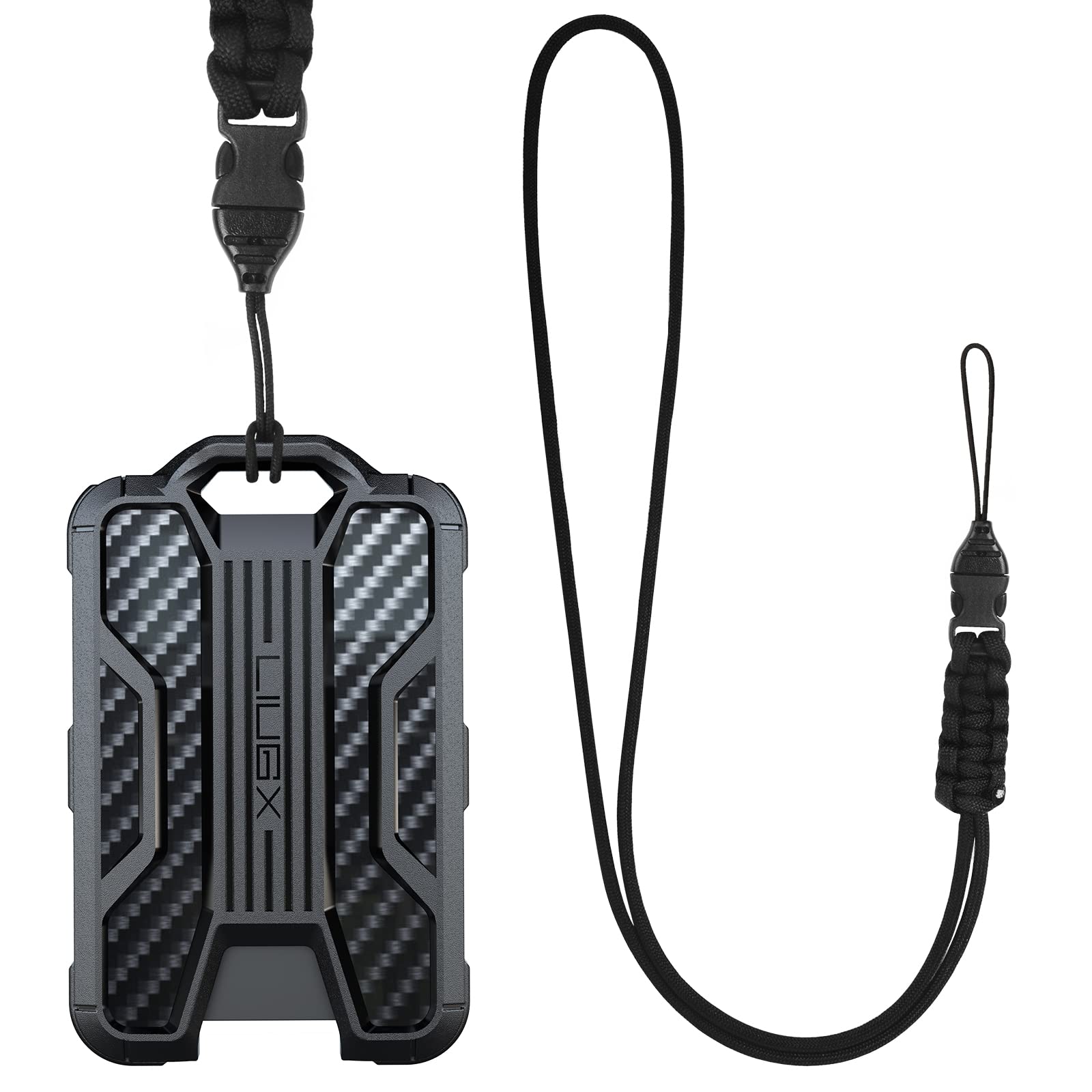 LIUGX Badge Holder, Detachable Buckle with Braided Rope, Strong and Sturdy,Lightweight and Durabl, Impact Resistance ID Badge Reels